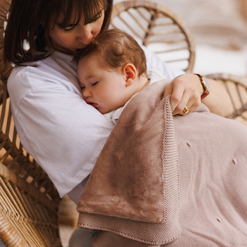 BABYONO Deka z prírodnej bavlny 75 × 100 cm dark beige 0m+