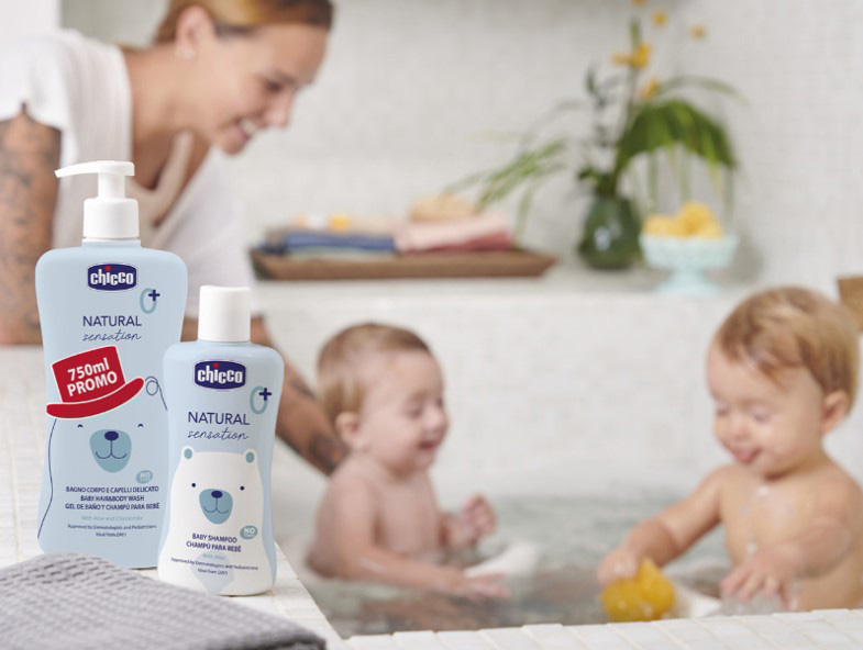 CHICCO Šampón na vlasy a telo Natural Sensation s aloe a kamilkou 750 ml, 0m+