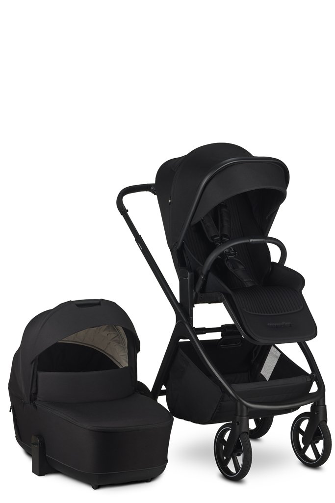 EASYWALKER Kočík kombinovaný Zoey Pure Black + CBX By CYBEX Aton B2 i-Size + základňa