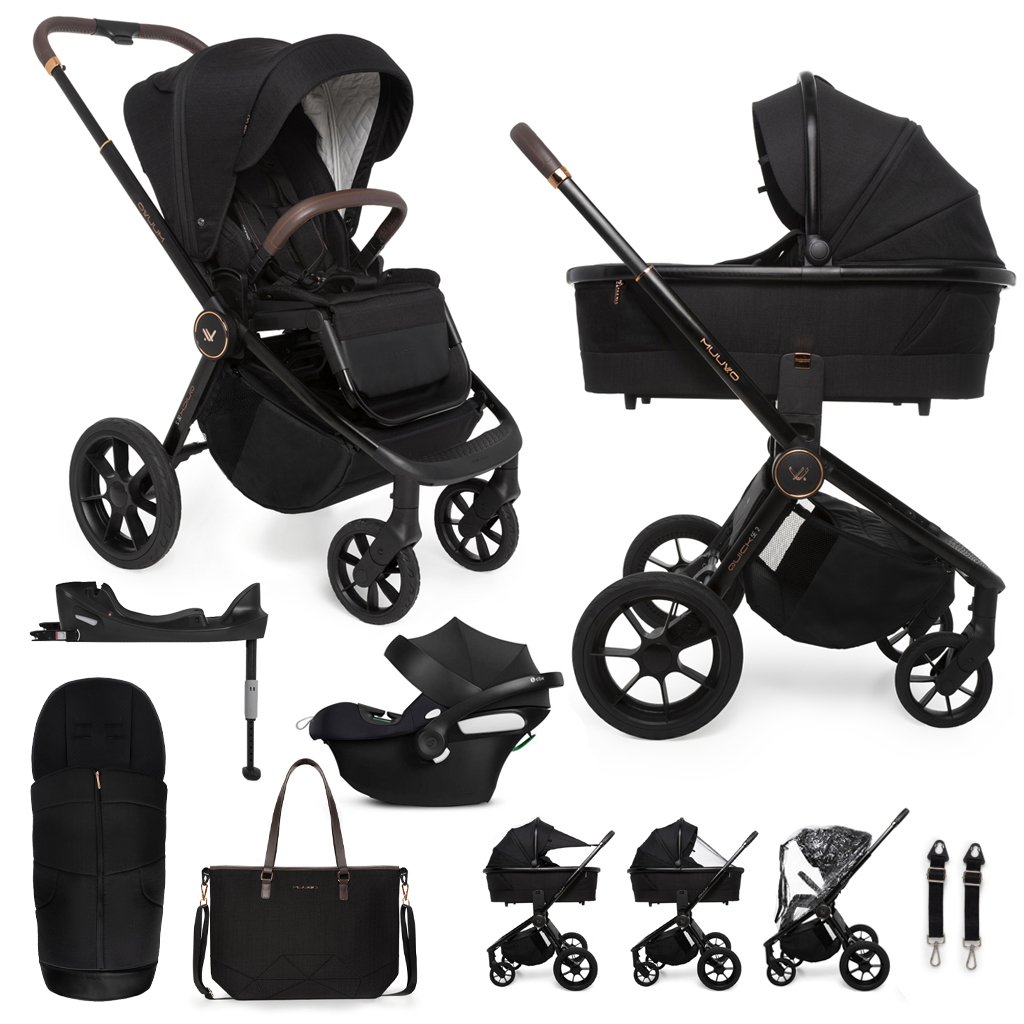 MUUVO SET Kočík 4v1 Quick SE 2 Sunset black set + CBX By CYBEX Aton B2 i-Size + základňa