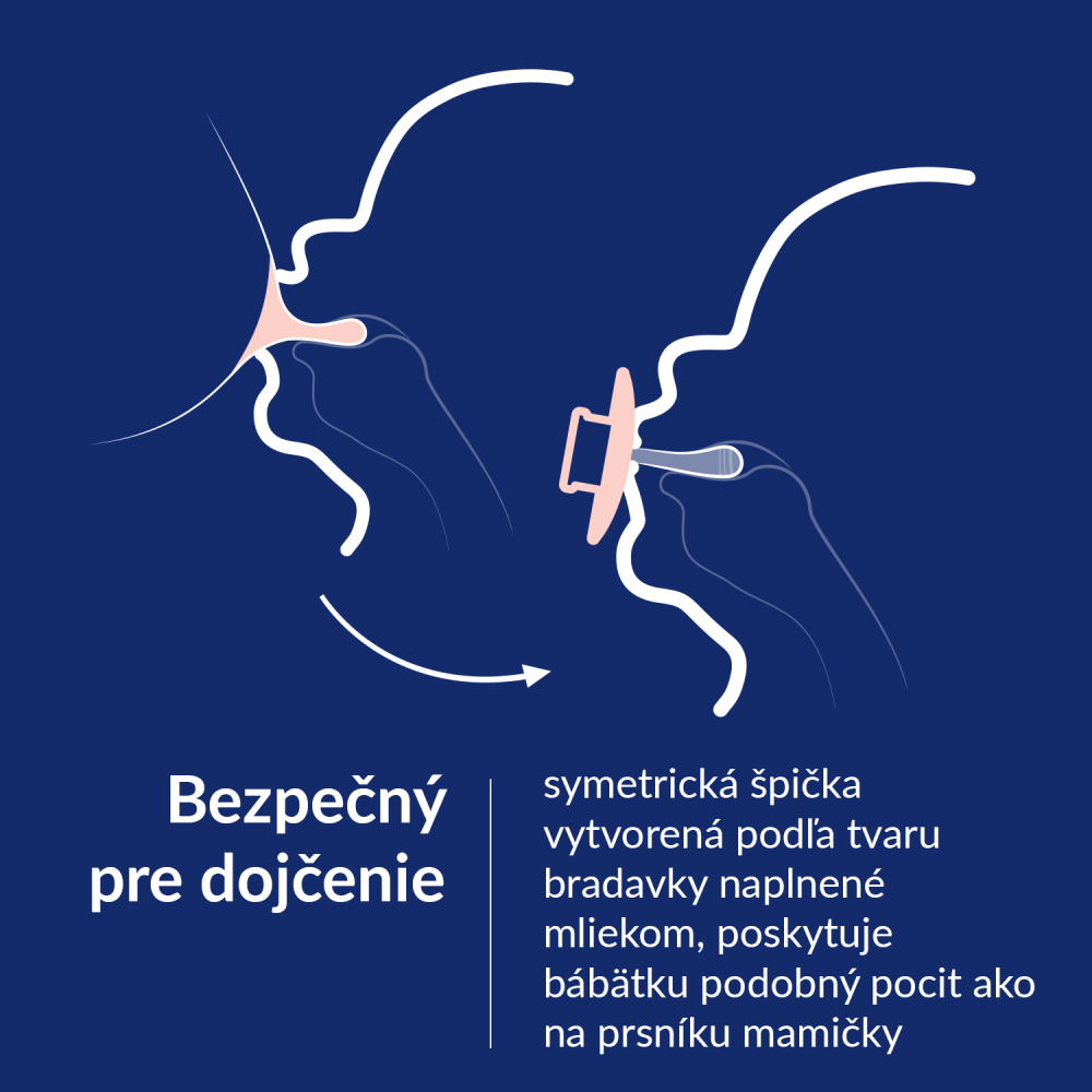 LOVI Cumlík svietiaci silikónový dynamický Prime 6-18m 2ks Ivory/Blush