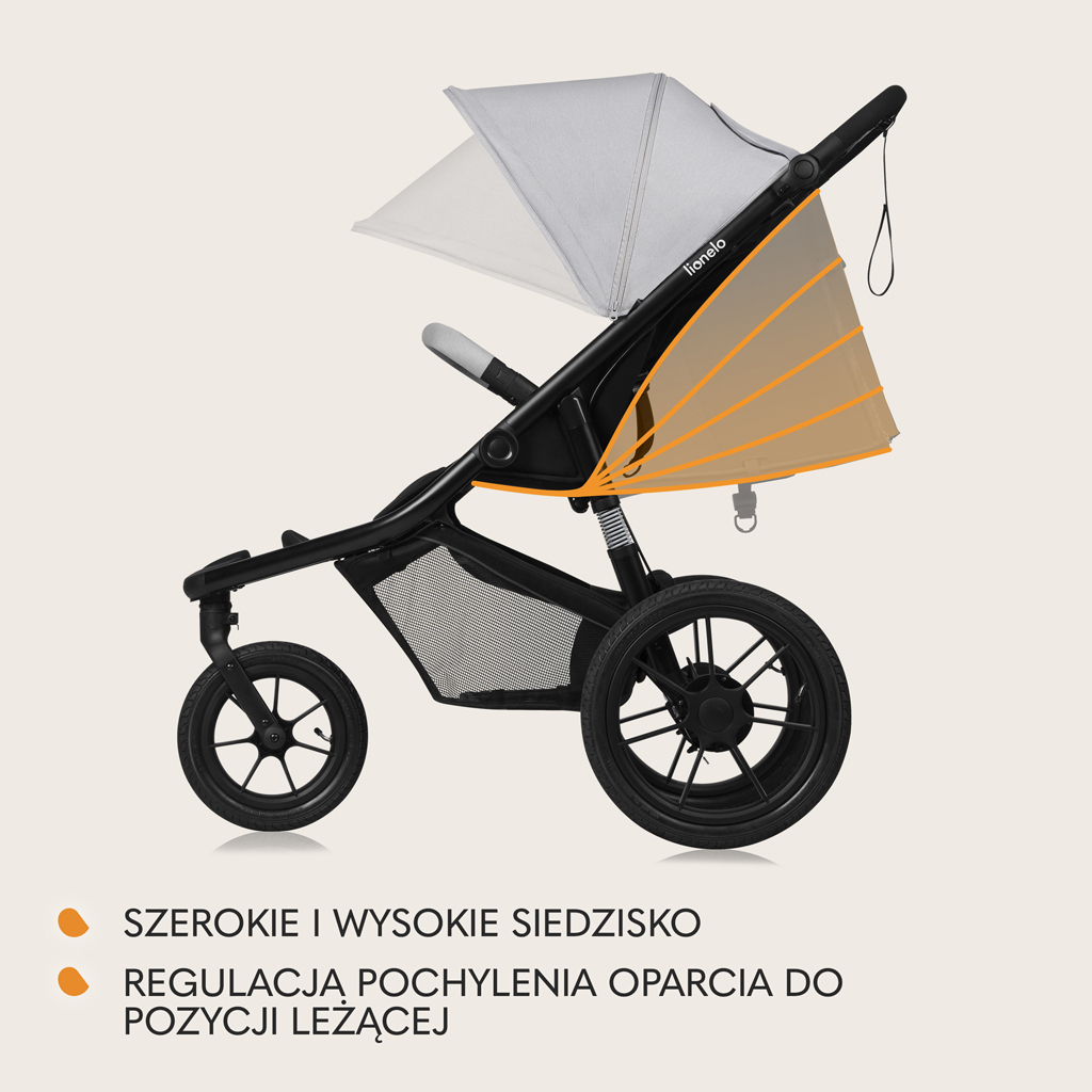 LIONELO Kočík športový Azura Grey Stone