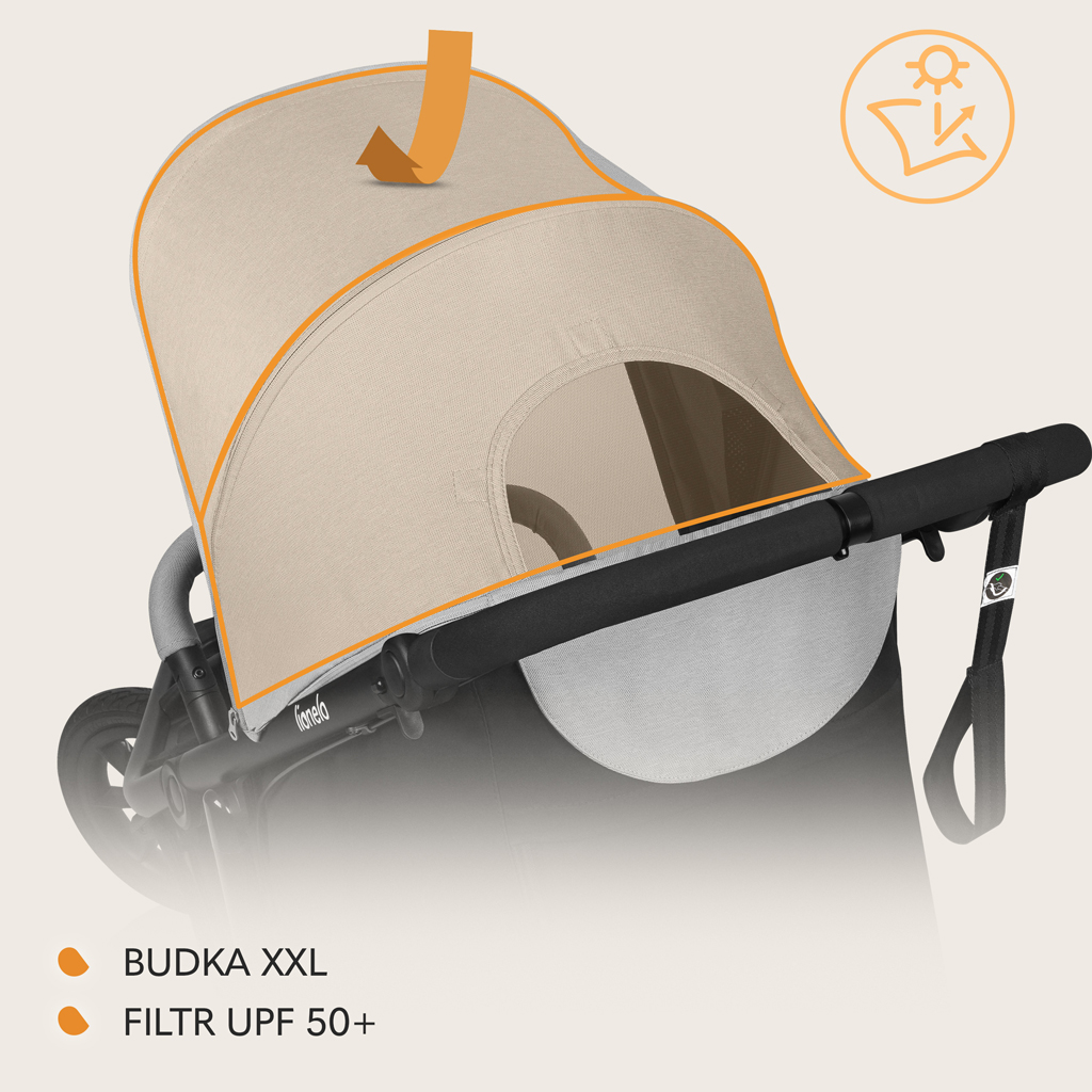 LIONELO Kočík športový Azura Grey Stone