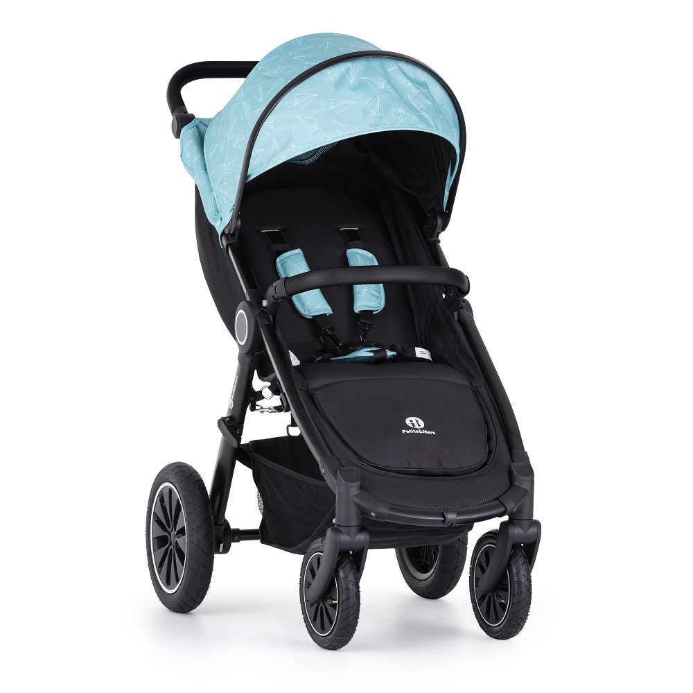 PETITE&amp;MARS Kočík Street+ Air Black Limited 100 Airplane