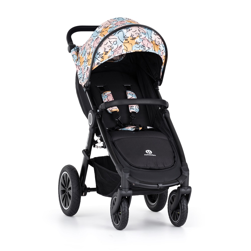 PETITE&amp;MARS Kočík Street+ Air Black Limited 100 Faces