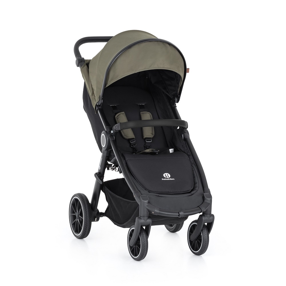 PETITE&amp;MARS Kočík Street+ RWS Black Mature Olive