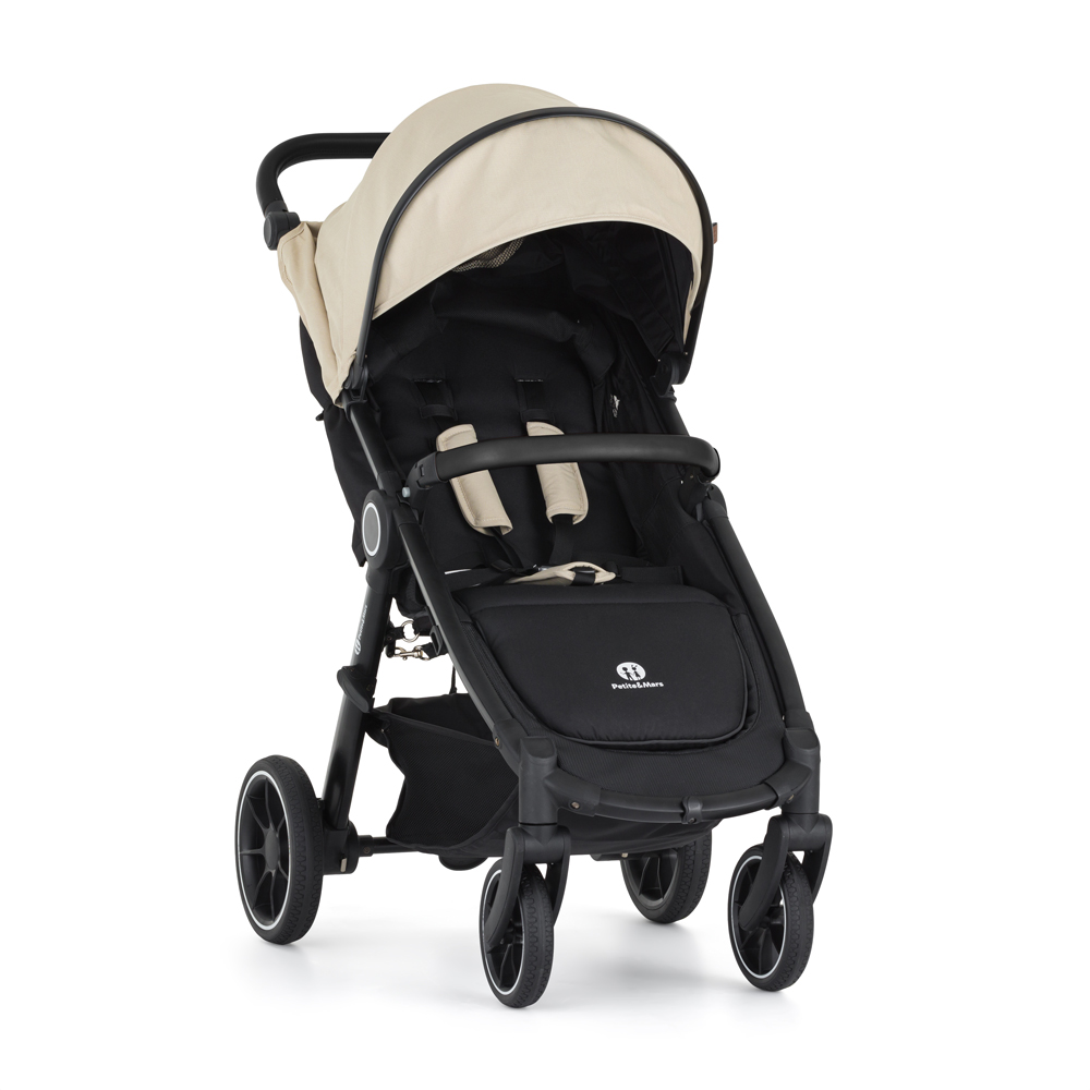 PETITE&amp;MARS Kočík Street+ RWS Black Sahara Beige
