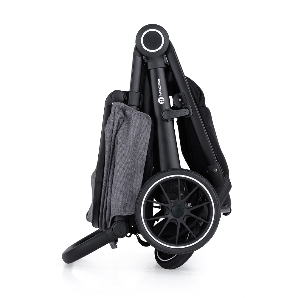 PETITE&amp;MARS Kočík Street+ RWS Black Ultimate Grey