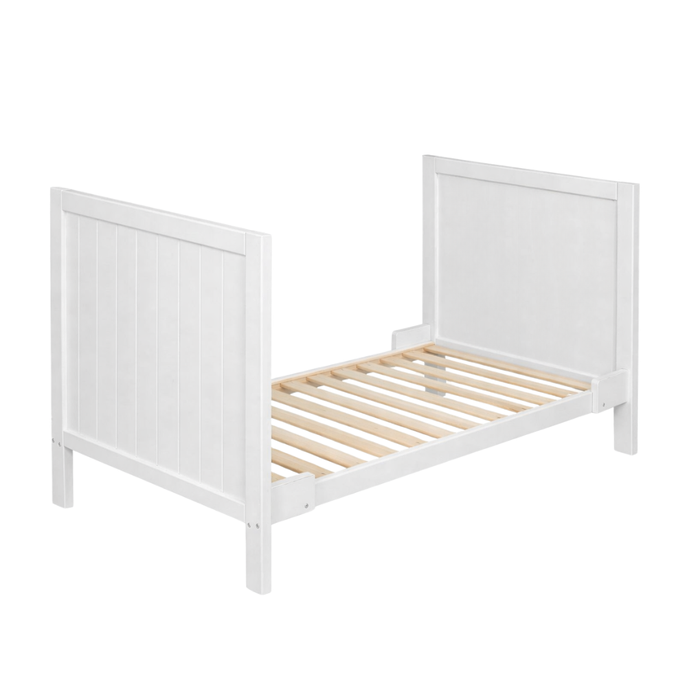 PETITE&amp;MARS Postieľka drevená Mila 3 in 1 White Wood 120x60 cm 