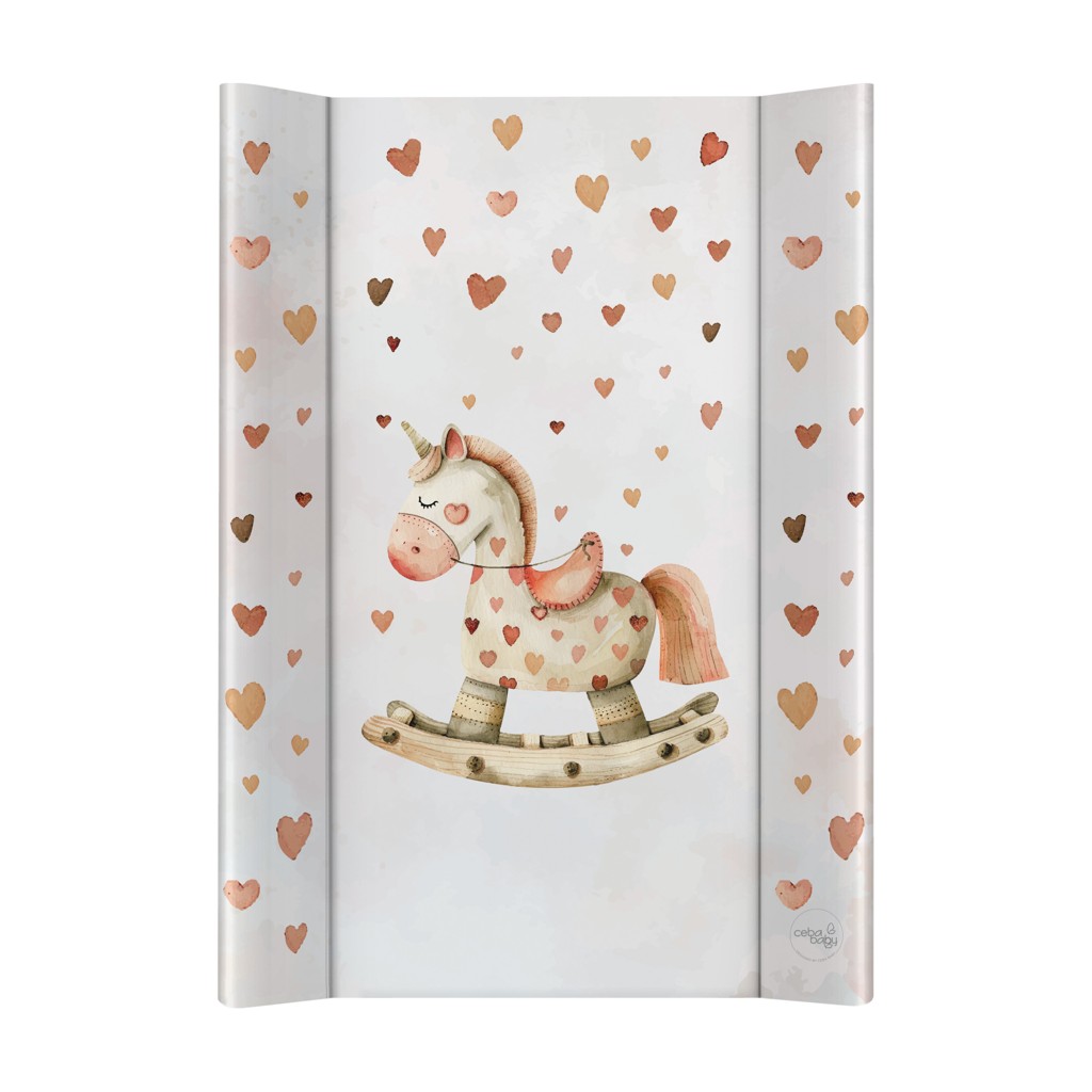 CEBA BABY Podložka prebaľovacia 2-hranná s pevnou doskou (50x70) Ultra Light Rocking Horse