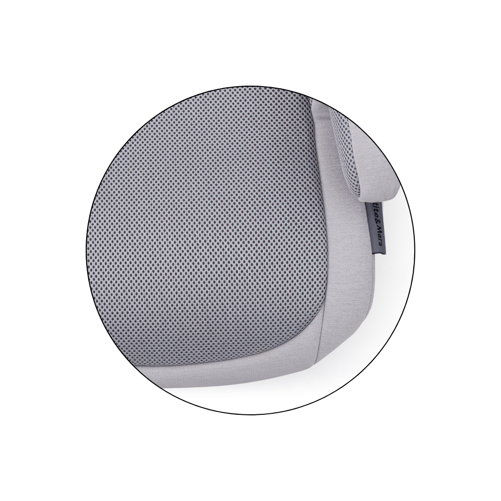 PETITE&amp;MARS Podsedák Optimus Pro i-Size Air Gentle Grey 125 - 150 cm (22-36 kg)