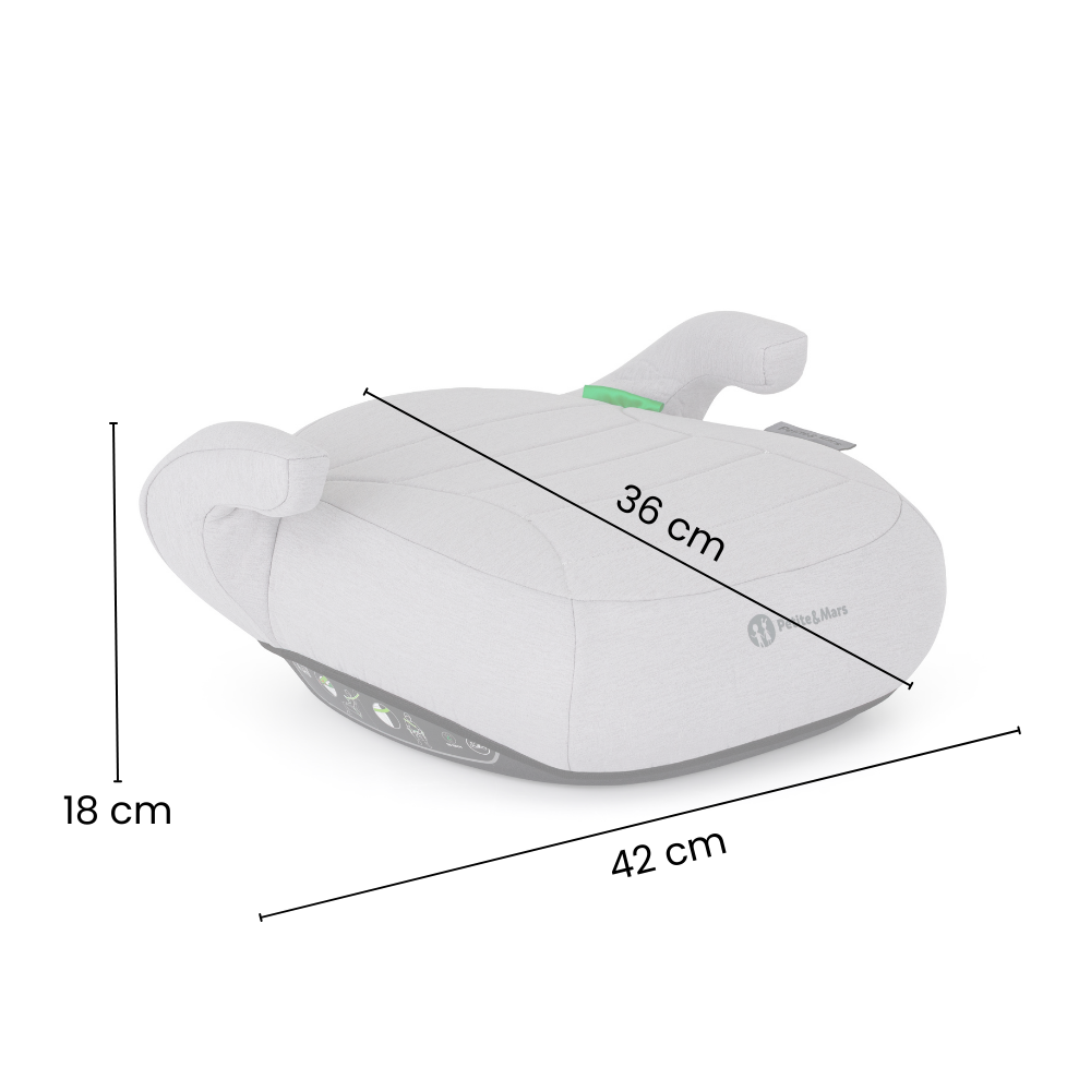 PETITE&amp;MARS Podsedák Zuno Gentle Grey 125 - 150 cm (22-36 kg)