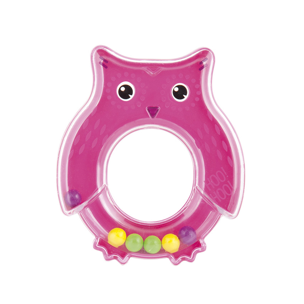 CANPOL BABIES Hrkálka sova - ružová