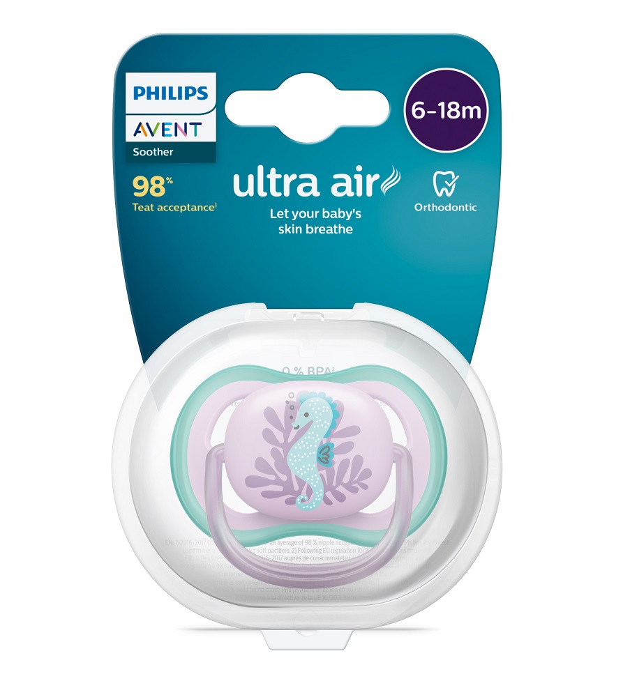 Philips AVENT Cumlík Ultra air obrázok 6-18m morský koník 1ks