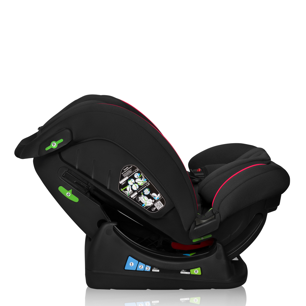 LIONELO Autosedačka Aart i-Size (40-150 cm) Black Carbon Red