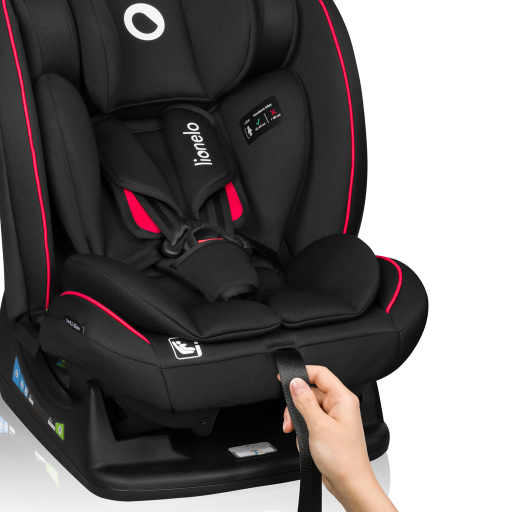 LIONELO Autosedačka Aart i-Size (40-150 cm) Black Carbon Red
