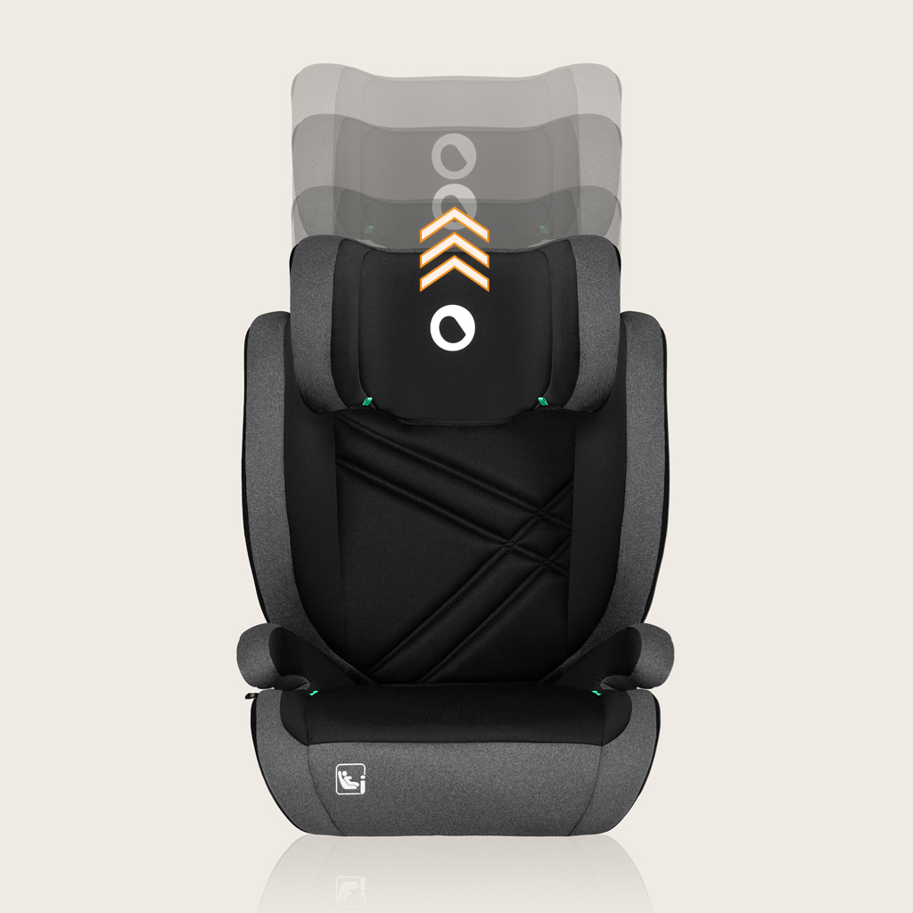 LIONELO Autosedačka Hugo i-Size (100-150 cm) Black Grey