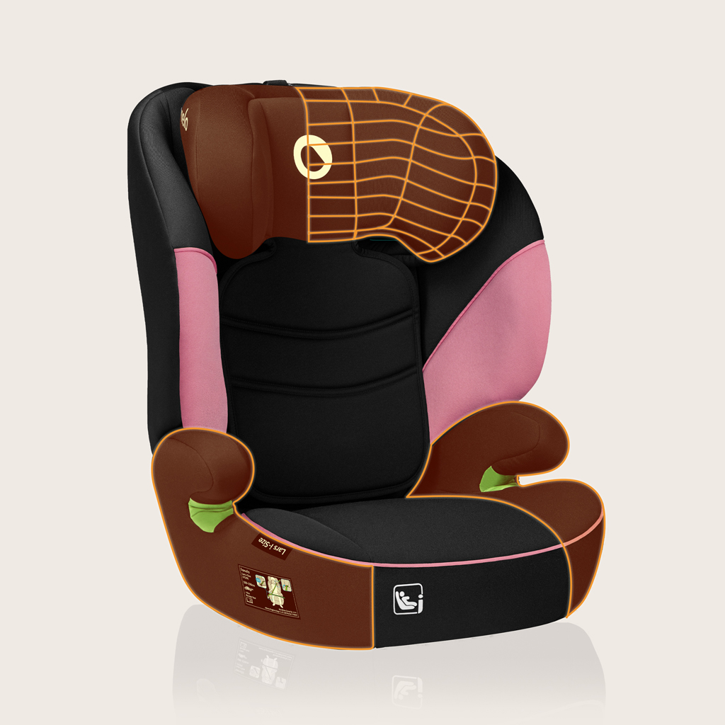 LIONELO Autosedačka Lars i-Size (100-150 cm) Pink Baby
