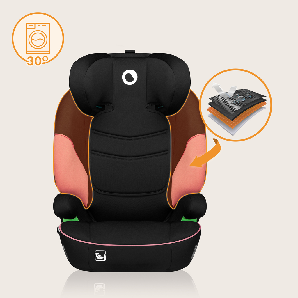 LIONELO Autosedačka Lars i-Size (100-150 cm) Pink Baby