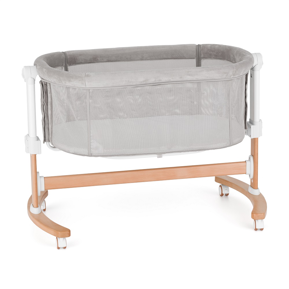 PETITE&amp;MARS Postieľka detská polohovateľná s funkciou kolísky Glory 2v1 Mocha Beige