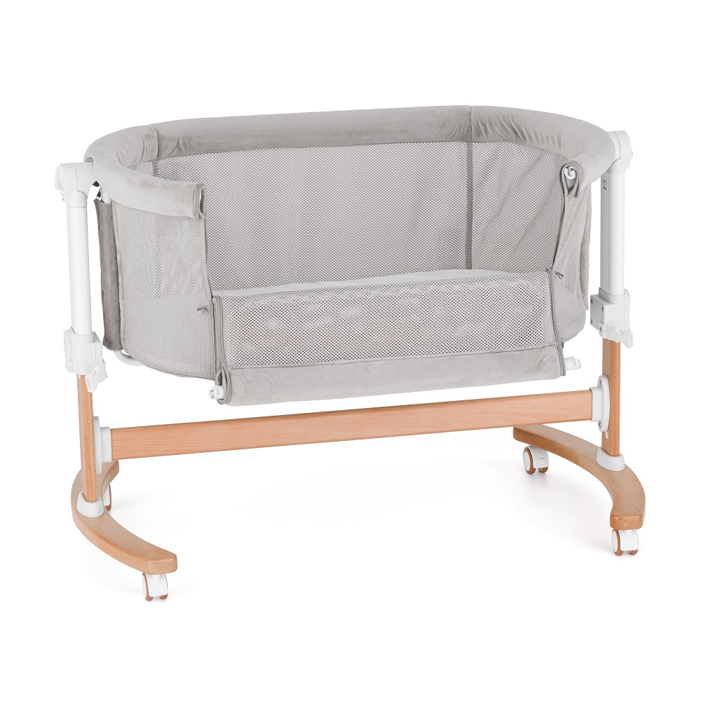 PETITE&amp;MARS Postieľka detská polohovateľná s funkciou kolísky Glory 2v1 Mocha Beige