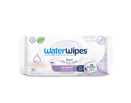 12X WATERWIPES Obrúsky vlhčené Soothing clean 3in1 60 ks (720 ks) 
