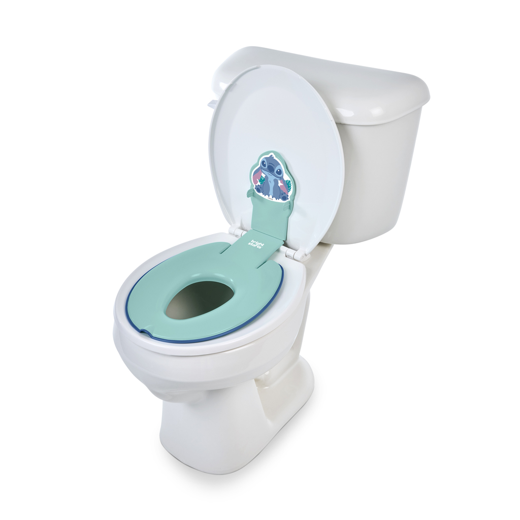 BRIGHT STARTS Redukcia na WC nalepovacia Flip &amp; Sit™ STITCH™ 18m+, do 23kg