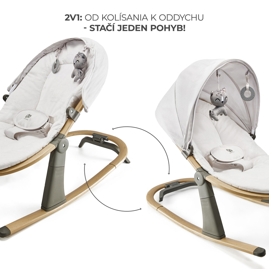 KINDERKRAFT Lehátko Elsu Grey, do 9kg