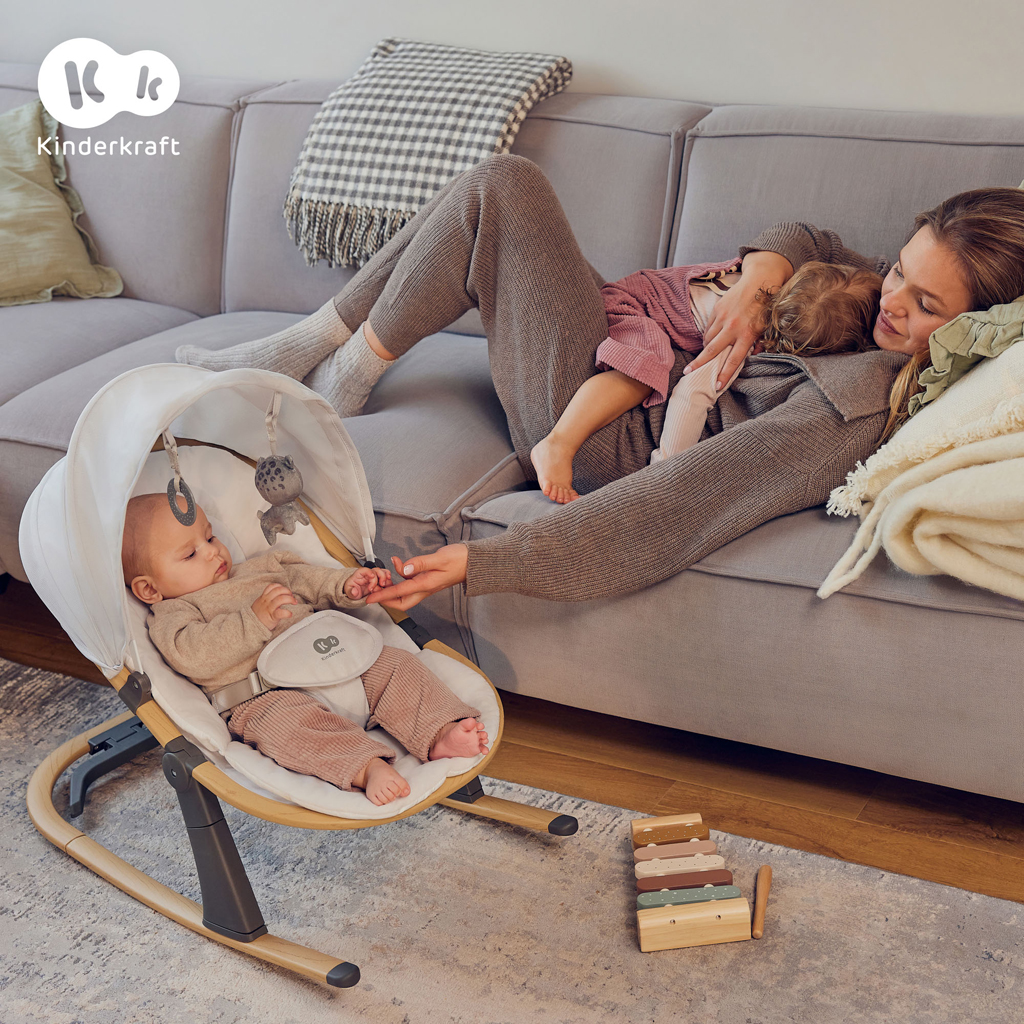 KINDERKRAFT Lehátko Elsu Grey, do 9kg