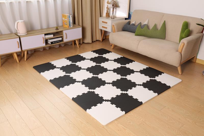 KINDERKRAFT Podložka penová puzzle Luno 150 x 180 cm Black, 30 ks