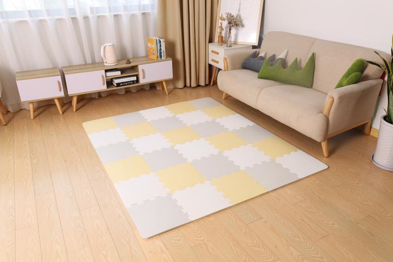 KINDERKRAFT Podložka penová puzzle Luno 150 x 180 cm Yellow, 30 ks