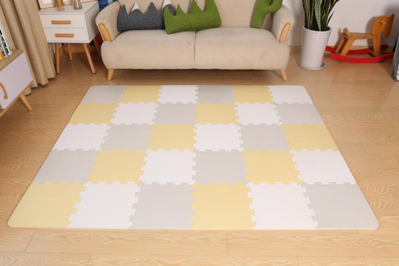 KINDERKRAFT Podložka penová puzzle Luno 150 x 180 cm Yellow, 30 ks