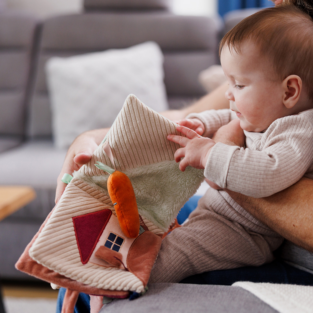 BABYONO Knižka senzorická Rabbit Karo 0m+