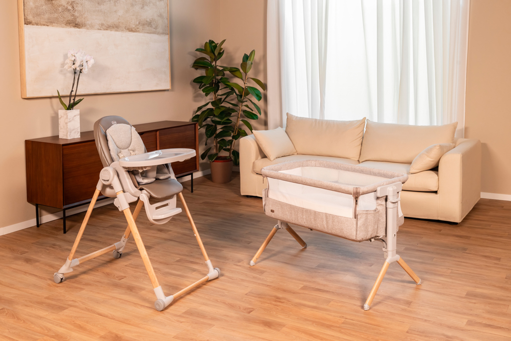 CHICCO Stolička jedálenská Polly Armonia - Scandinavian + Hrazdička Rainbow