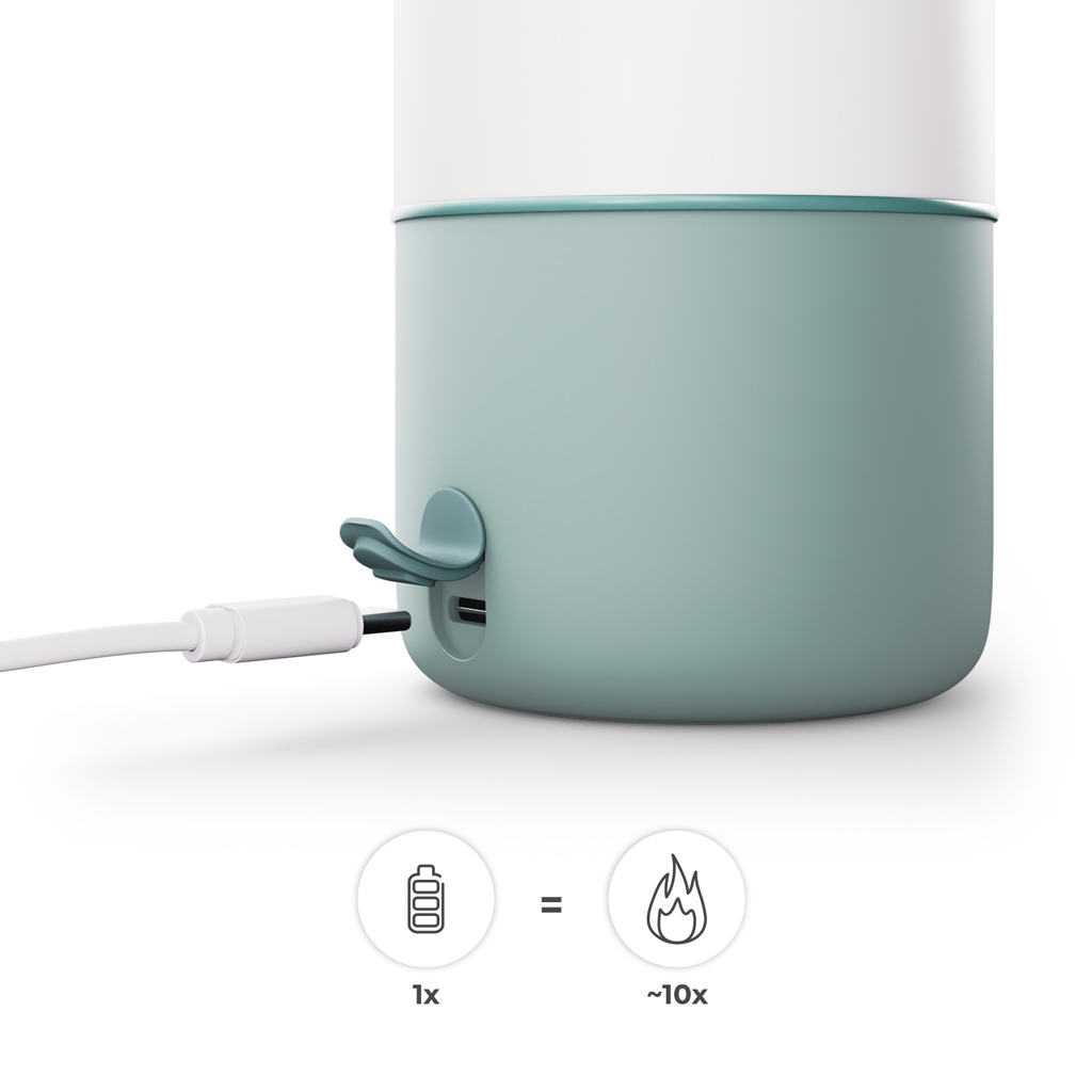 KINDERKRAFT Cestovný ohrievač mlieka a termoska 2v1 Gaja Green