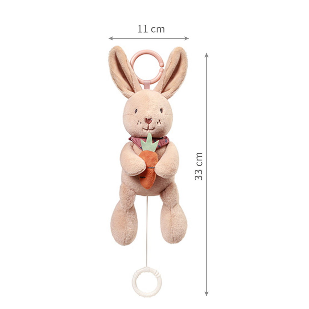 BABYONO Hračka hudobná na C-krúžku Rabbit Karo 0m+