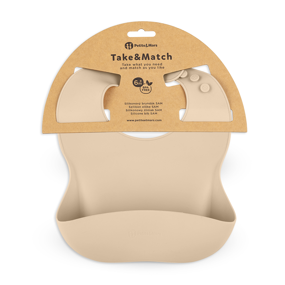 PETITE&amp;MARS Podbradník silikónový Take&amp;Match Desert Sand 6m+