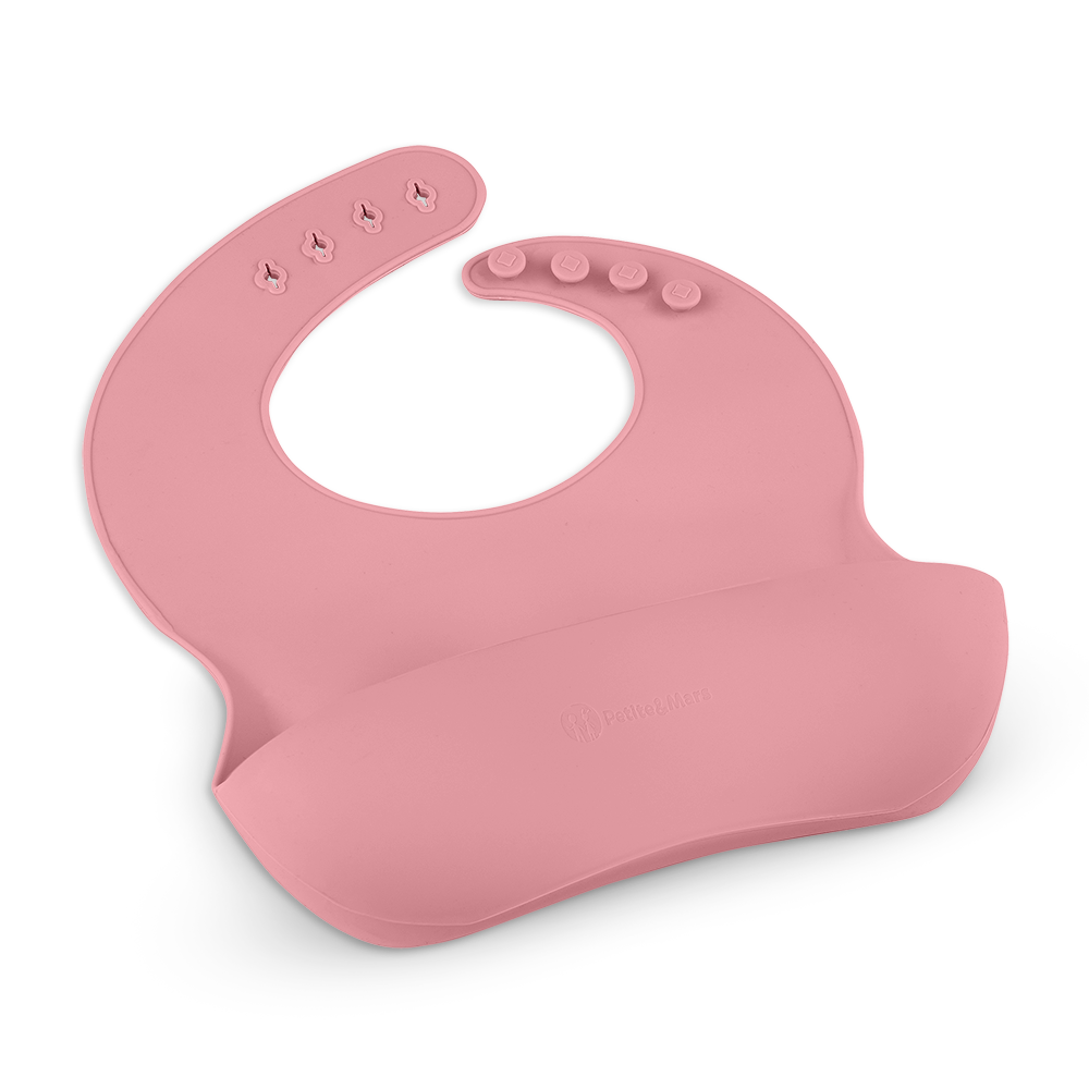 PETITE&amp;MARS Podbradník silikónový Take&amp;Match Dusty Rose 6m+