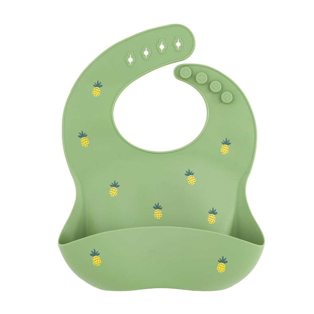 PETITE&amp;MARS Podbradník silikónový Take&amp;Match Sweet Pineaples 6m+