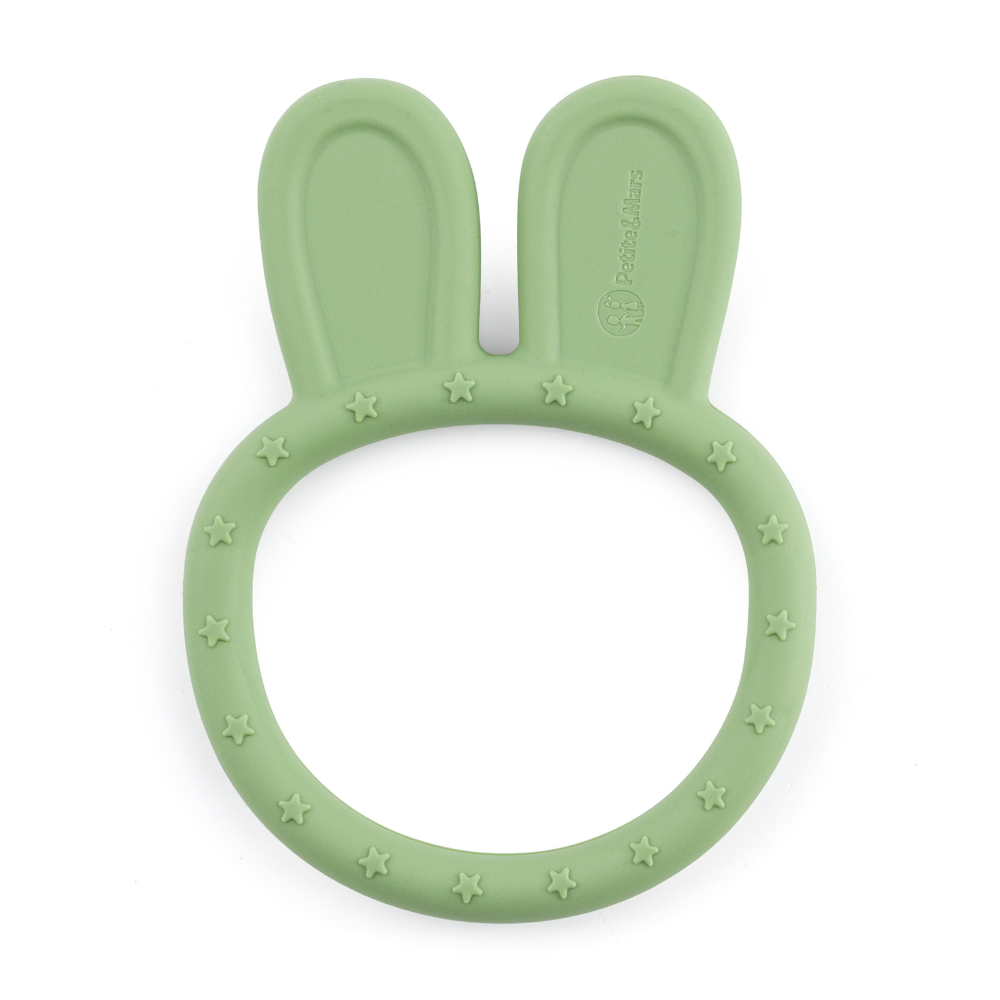 PETITE&amp;MARS Hryzačka silikónová Bunny Sweet Pea 0m+