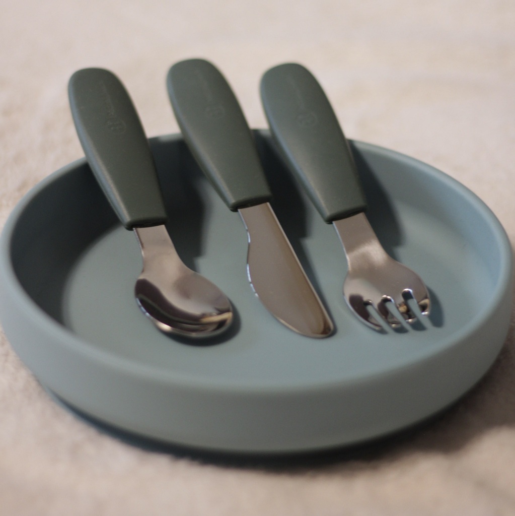 PETITE&amp;MARS Sada príborov s nerezovej ocele Take&amp;Match Dusty Rose 12m+