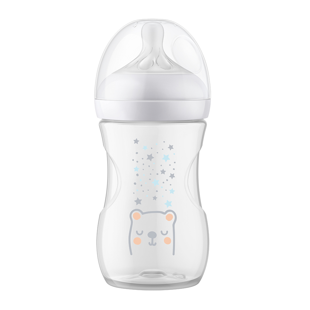 Philips AVENT Fľaša Natural Response s ventilom AirFree 260 ml, 1m+ medveď