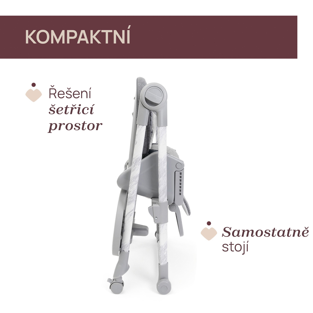 CHICCO Stolička jedálenská Polly Armonia - Carrara