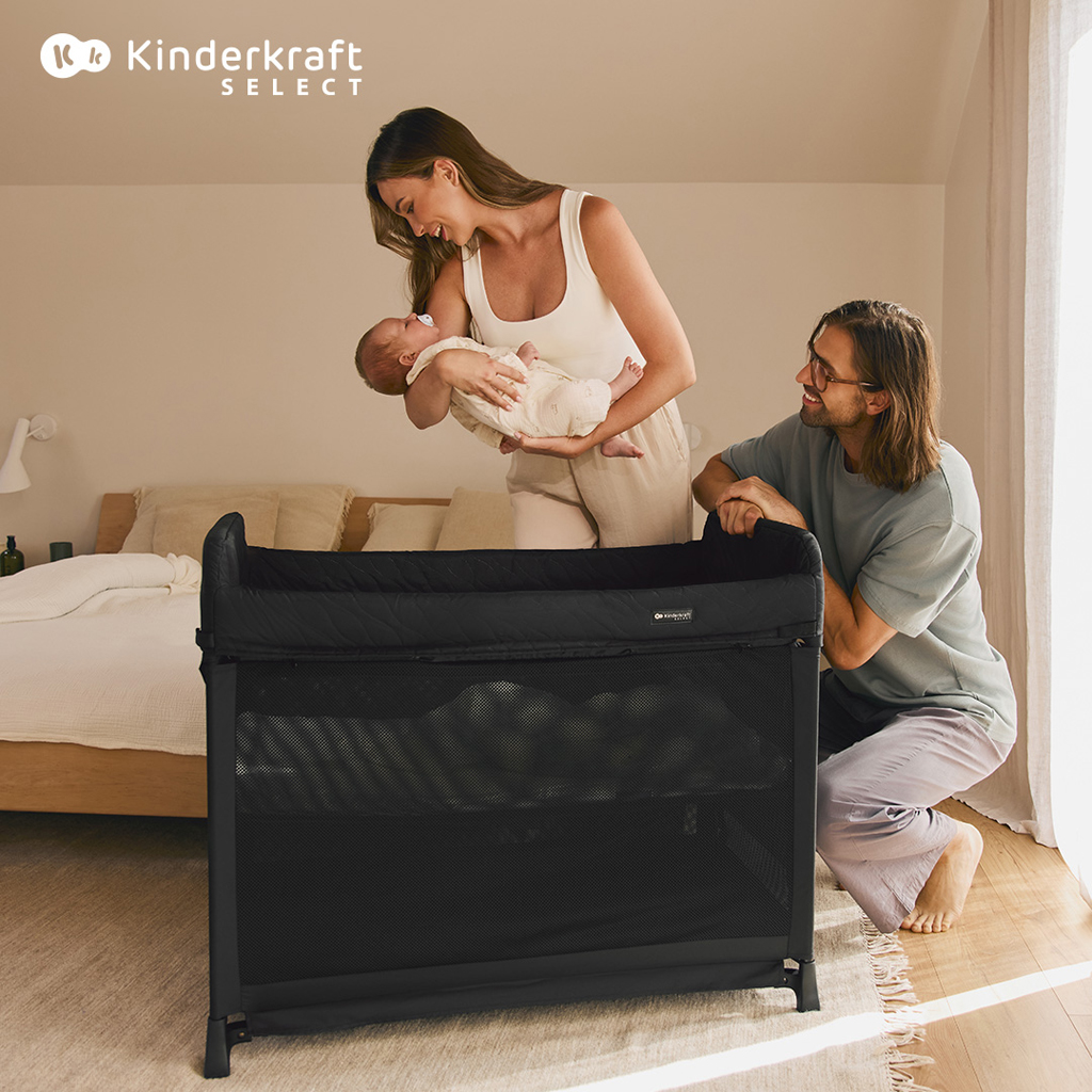 KINDERKRAFT SELECT Postieľka cestovná Moon Dream Black