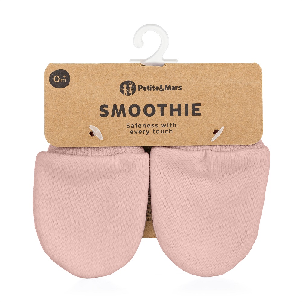 PETITE&amp;MARS Rukavičky kojenecké Smoothie Delicate Pink