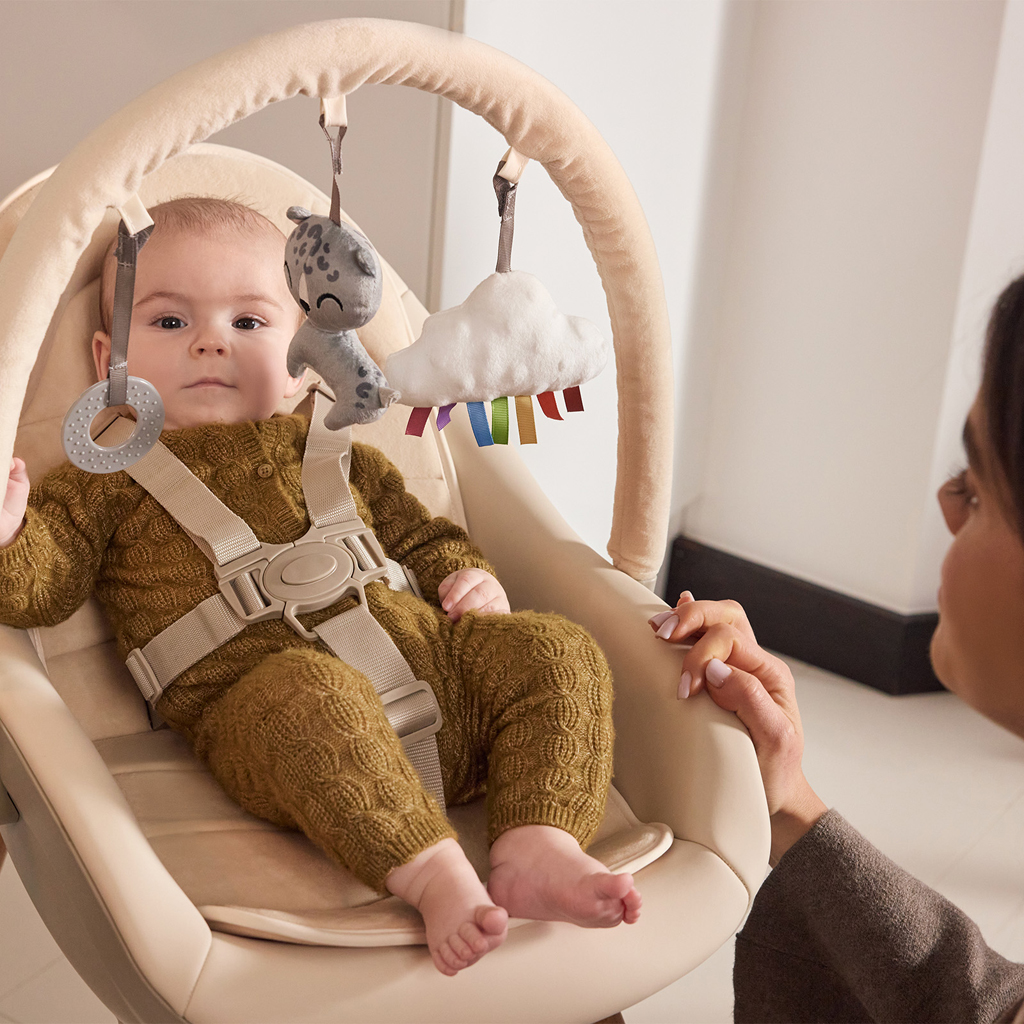 KINDERKRAFT Jedálenská stolička a lehátko Fini Up 2v1 Beige