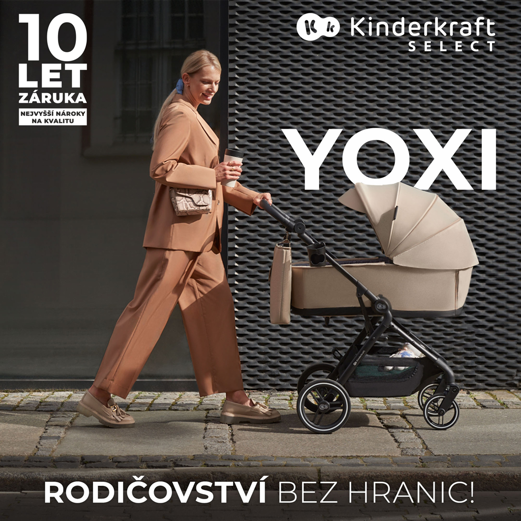 KINDERKRAFT SELECT Kočík kombinovaný Yoxi 2v1 Sand Beige