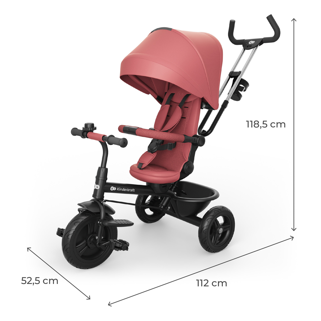 KINDERKRAFT Trojkolka Aston 2 Plus Pink, 9m+