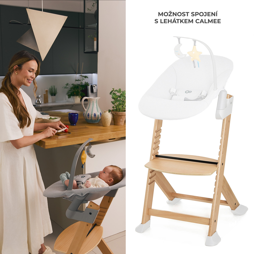 KINDERKRAFT Stolička jedálenská Nordic Breeze s vankúšom