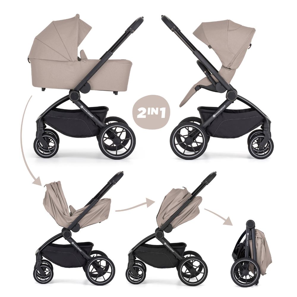 PETITE&amp;MARS Kočík kombinovaný SCOUT 2v1 Cappuccino Cream